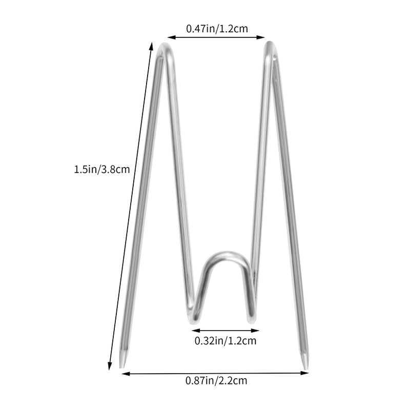 SUMERSHA 50pcs Fabric Panel Wall Wire Hooks  SUMERSHA Stainless Steel Cubicle Hooks Wall Clips Picture Hangers for Home  Office Decor  Silver - Image 2
